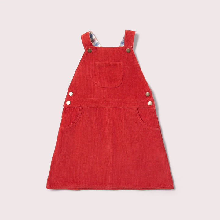 Little Green Radicals ––  Holly Berry Reversible Pinafore Dress
