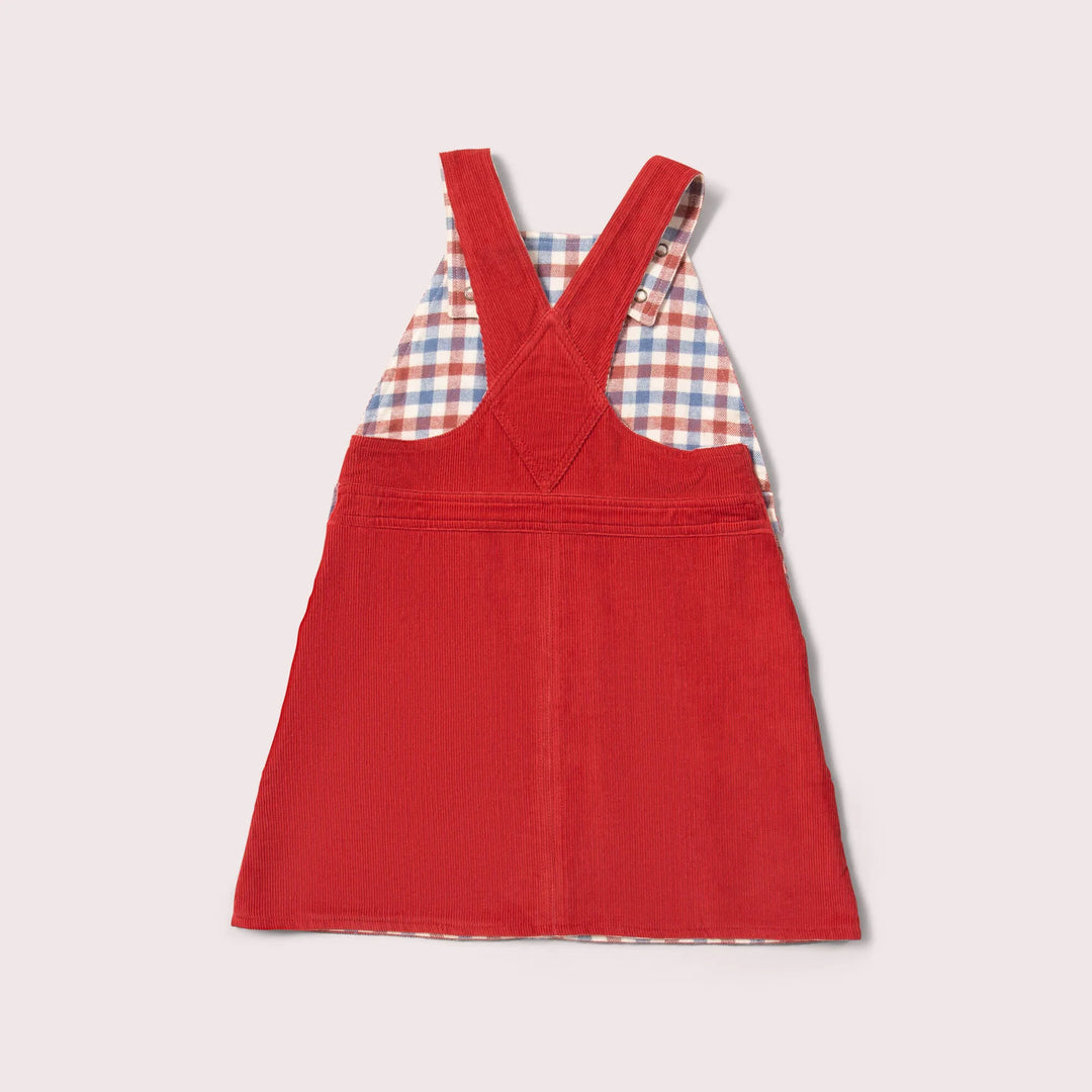 Little Green Radicals ––  Holly Berry Reversible Pinafore Dress