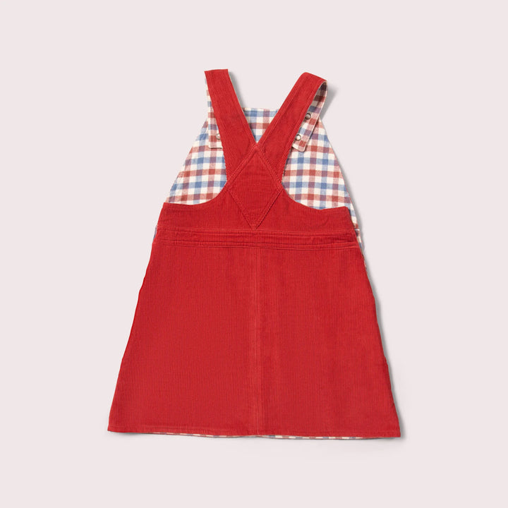 Little Green Radicals ––  Holly Berry Reversible Pinafore Dress