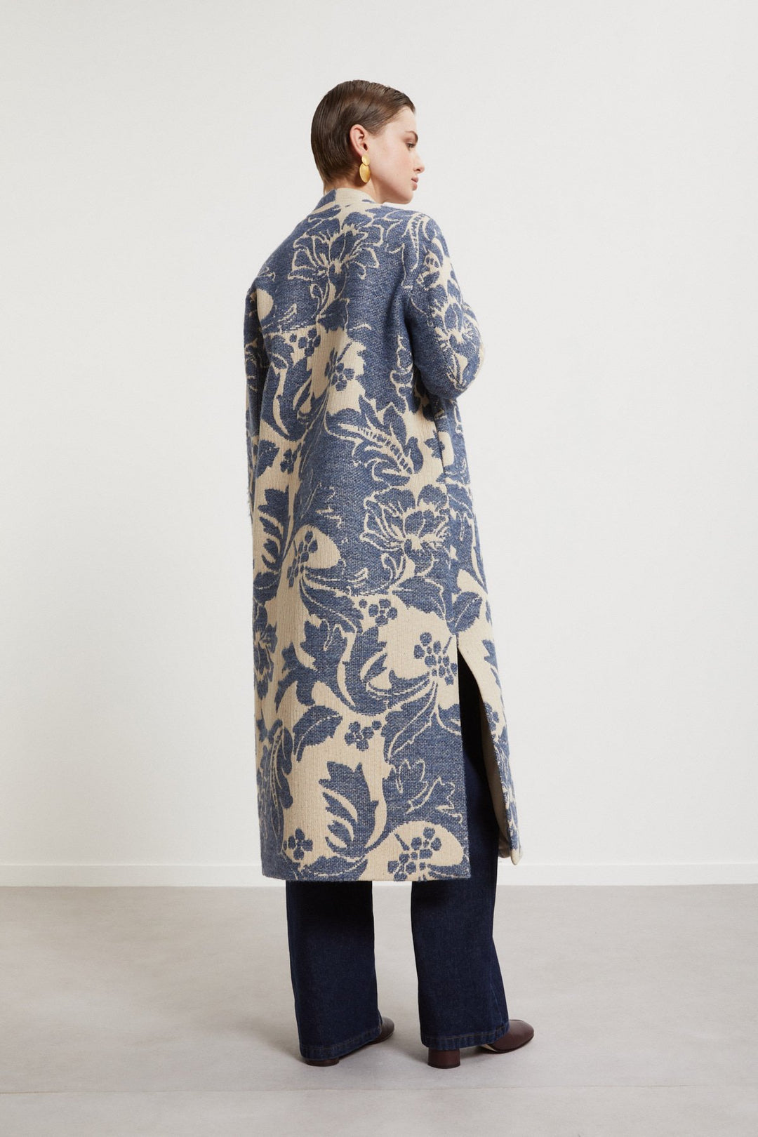 Ottod'Ame - Printed Cotton Coat in Blue