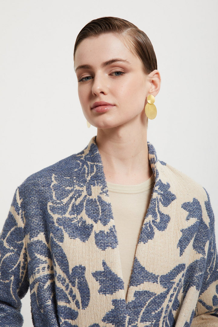 Ottod'Ame - Printed Cotton Coat in Blue