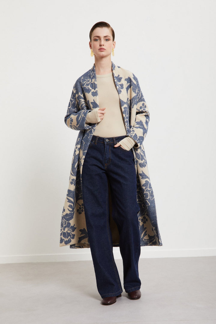 Ottod'Ame - Printed Cotton Coat in Blue