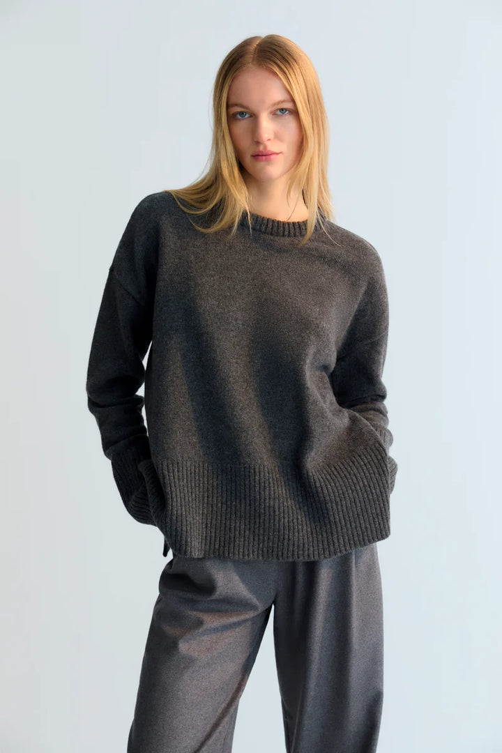 The New Society – Agatha Jumper in Mid Grey