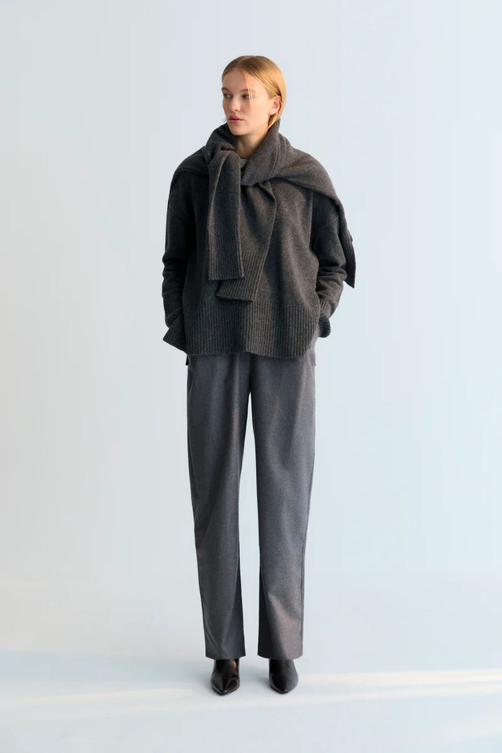 The New Society – Agatha Jumper in Mid Grey