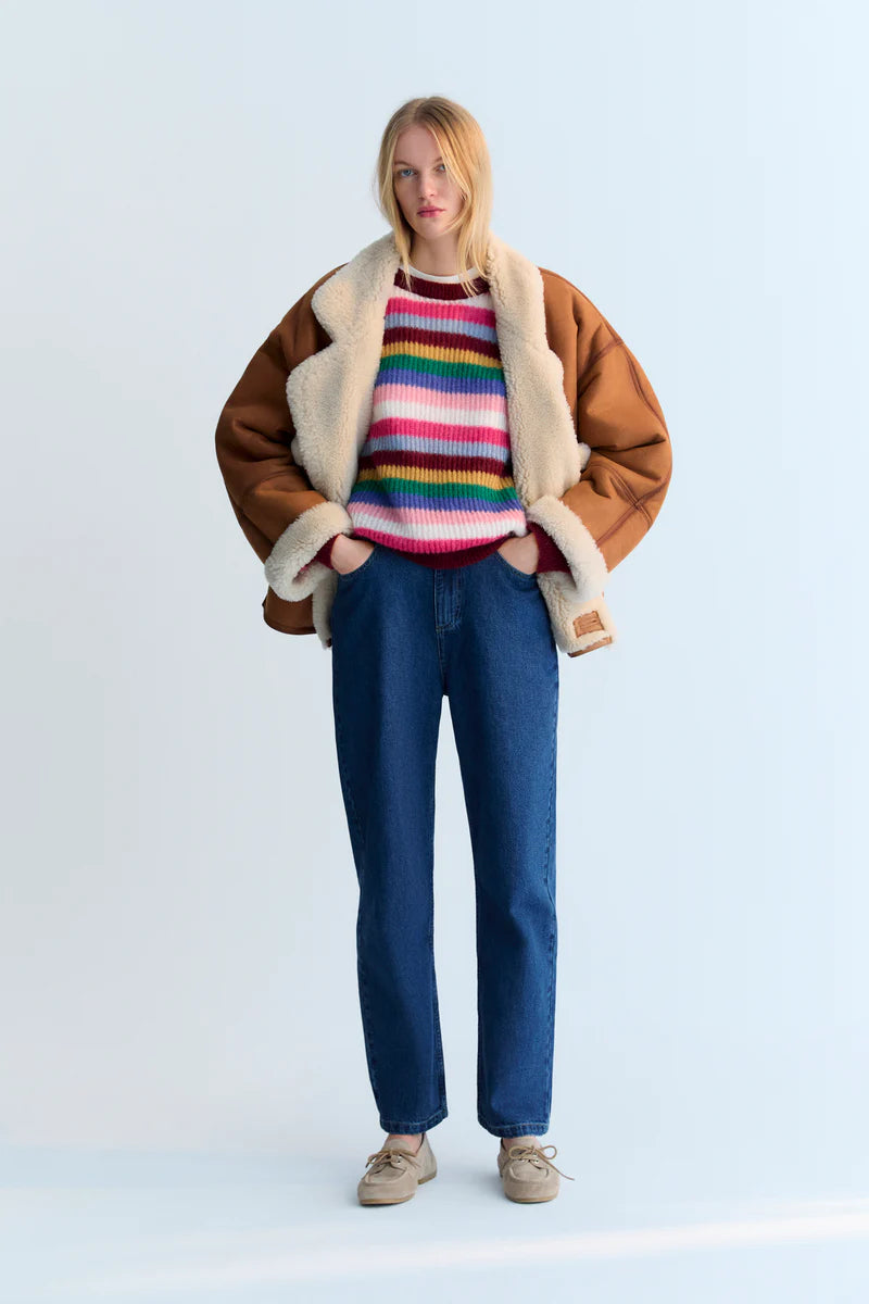 The New Society – Astrid Jumper in Multicolor Stripes