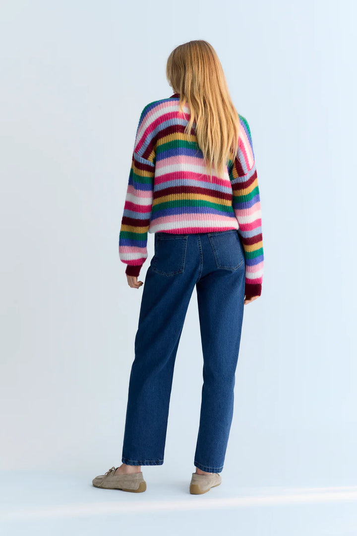 The New Society – Astrid Jumper in Multicolor Stripes