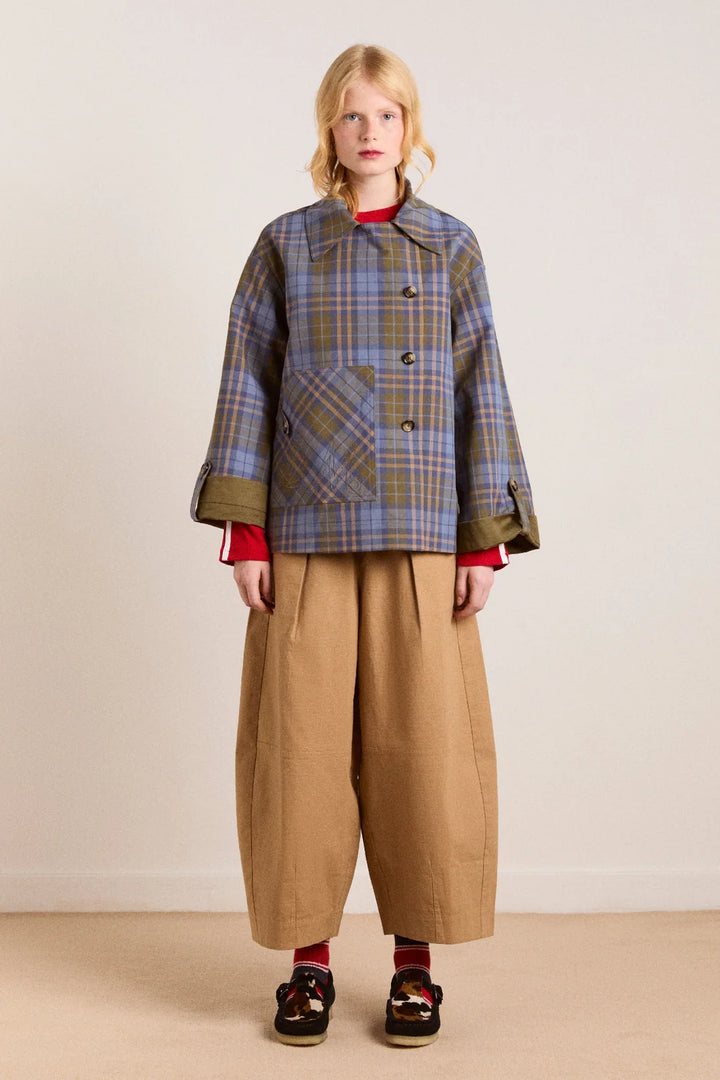 Damson Madder – Jerry Crop Trench Coat in Olive
