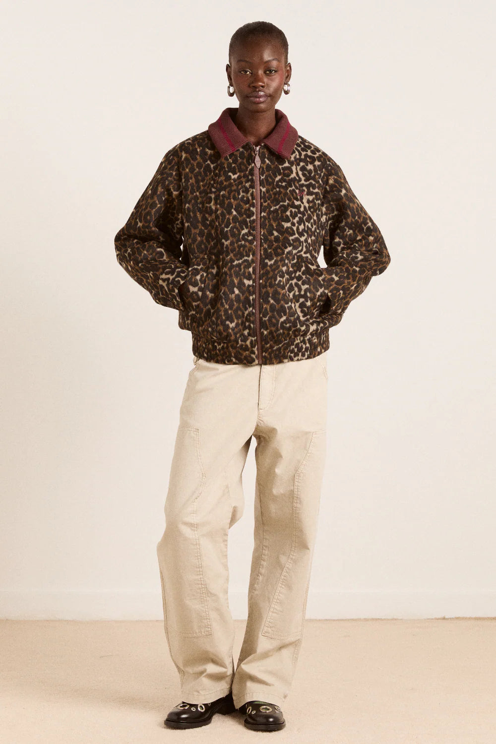 Damson Madder – Pixie Bomber in Leopard