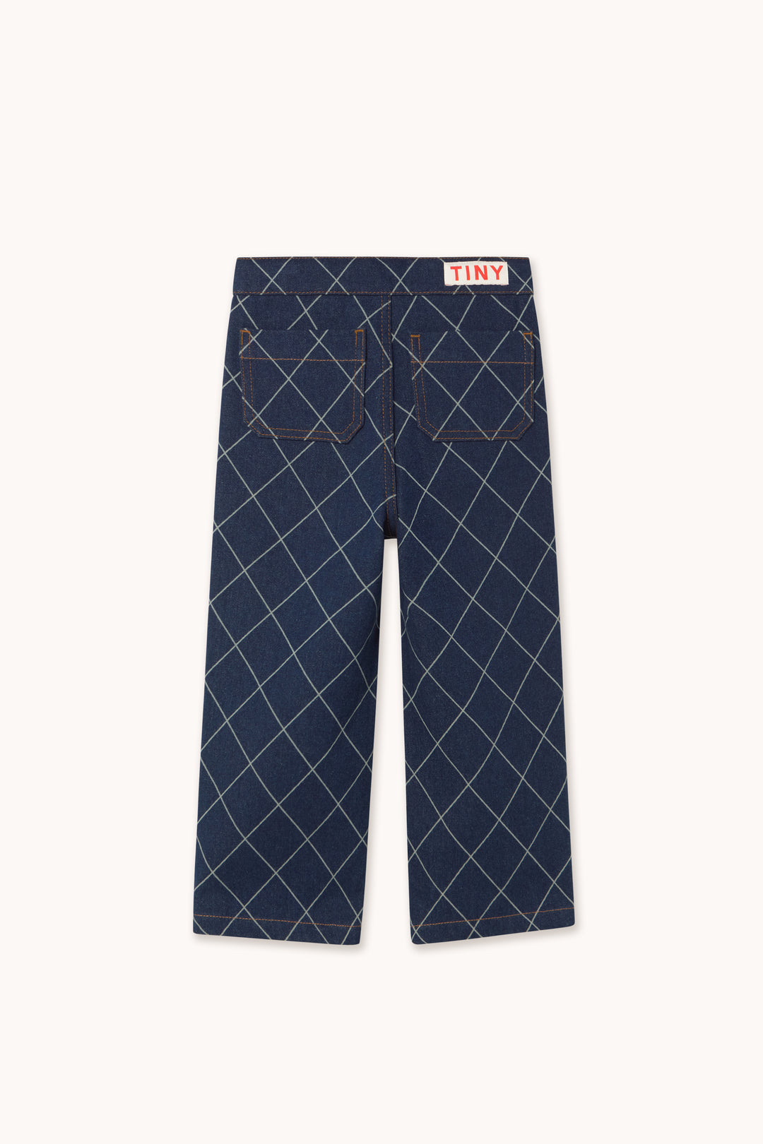 Tiny Cottons – Diamond Pattern Fringe Denim Pant