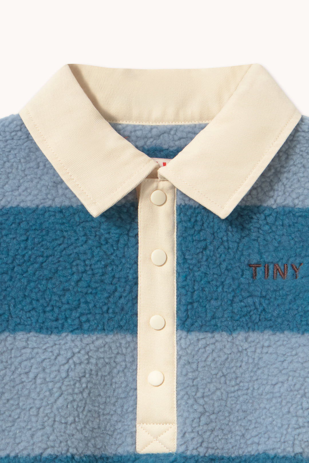 Tiny Cottons – Blue Stripes Sherpa Collared Sweatshirt
