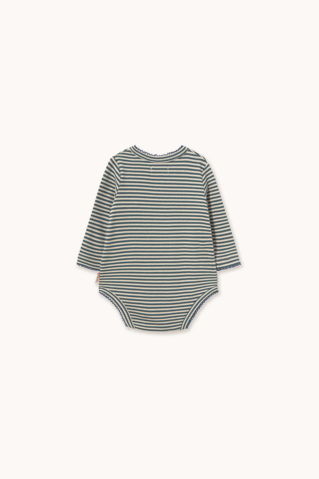 Tiny Cottons –Stripes Ribbed Crossbody Onesie in Navy