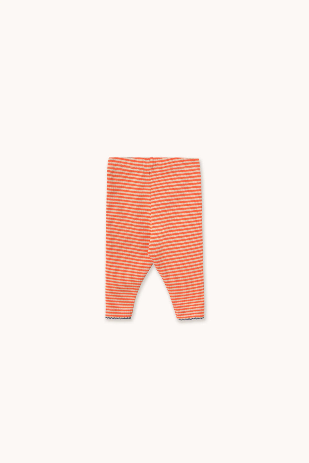 Tiny Cottons – Striped Ribbed Leggings in Poppy