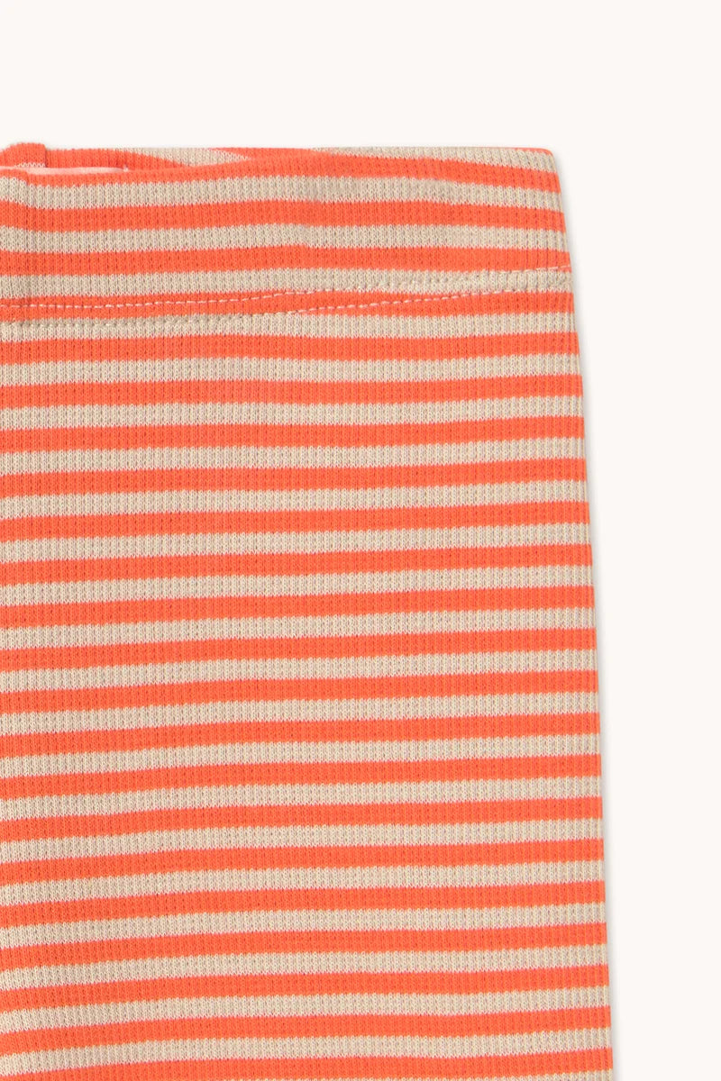 Tiny Cottons – Striped Ribbed Leggings in Poppy