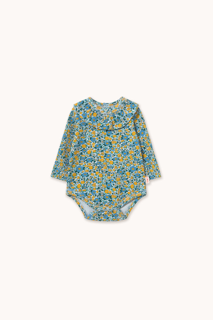 Tiny Cottons – Flower Pattern Ribbed Onesie