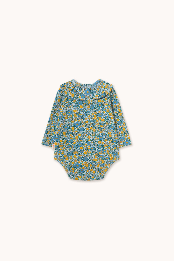 Tiny Cottons – Flower Pattern Ribbed Onesie