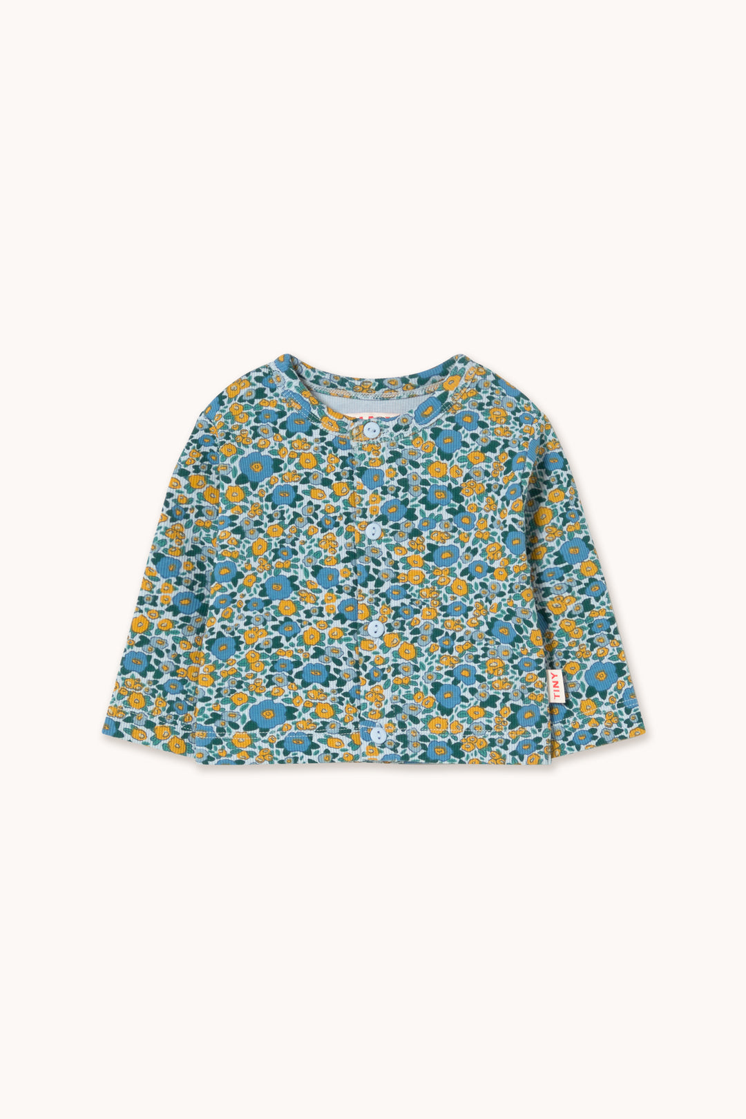 Tiny Cottons – Flower Pattern Rib Baby Cardi