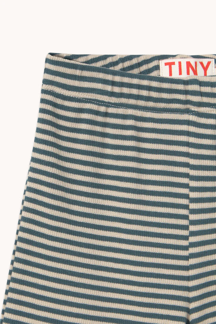 Tiny Cottons – Striped Ribbed Wide Pant in Navy