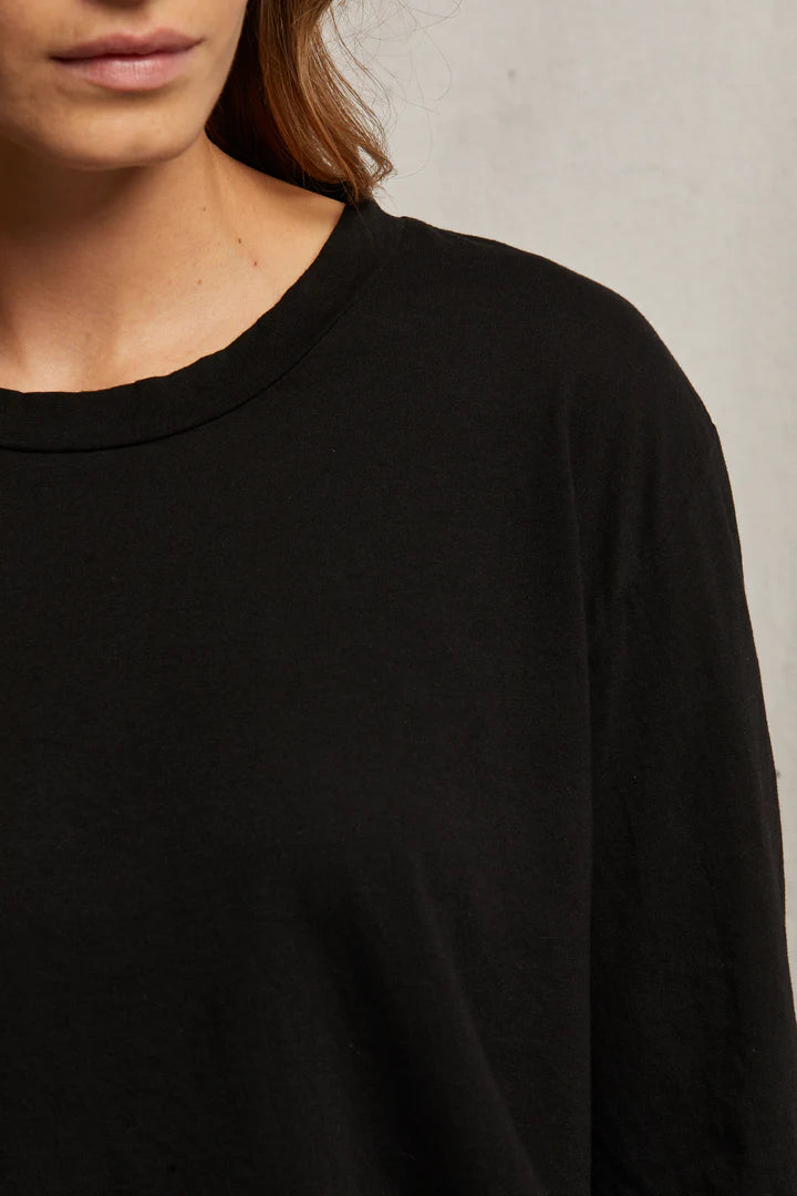 Perfect White Tee - Axel Long Sleeve in True Black
