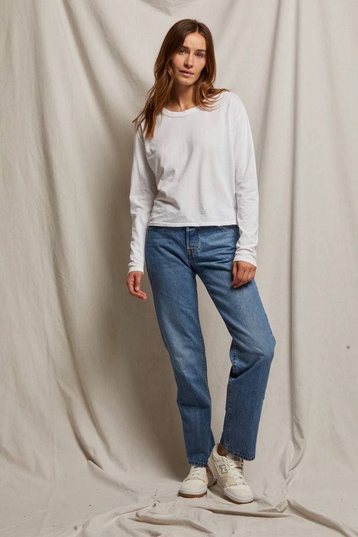 Perfect White Tee - Axel Long Sleeve in White