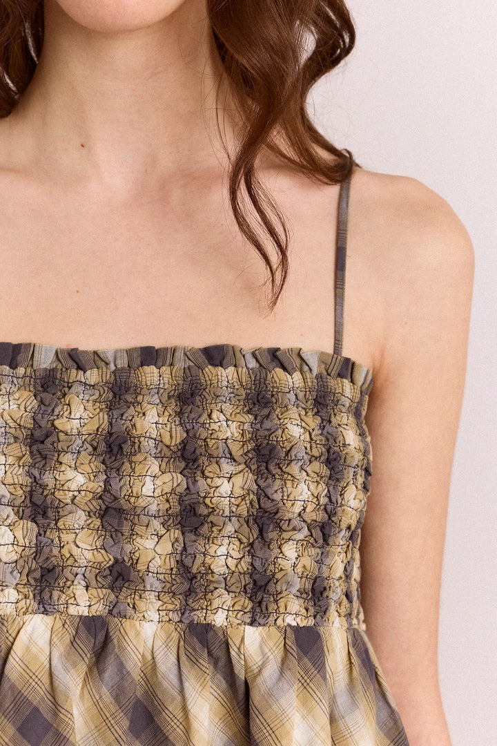 Damson Madder – Azalea Camisole in Cardamom Mix Check