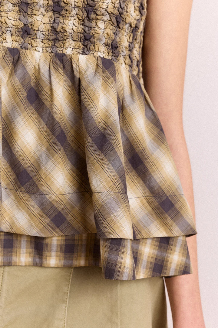 Damson Madder – Azalea Camisole in Cardamom Mix Check