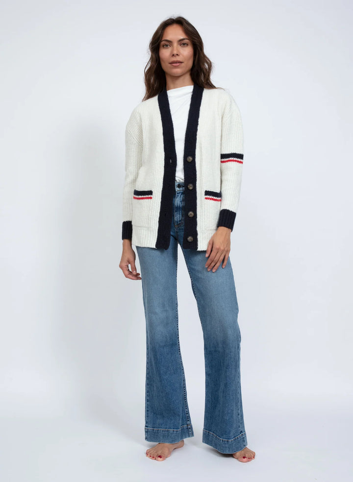 ASKK NY – Varsity Cardigan in Ivory