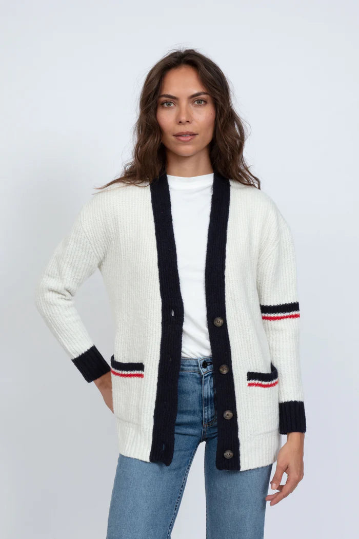 ASKK NY – Varsity Cardigan in Ivory