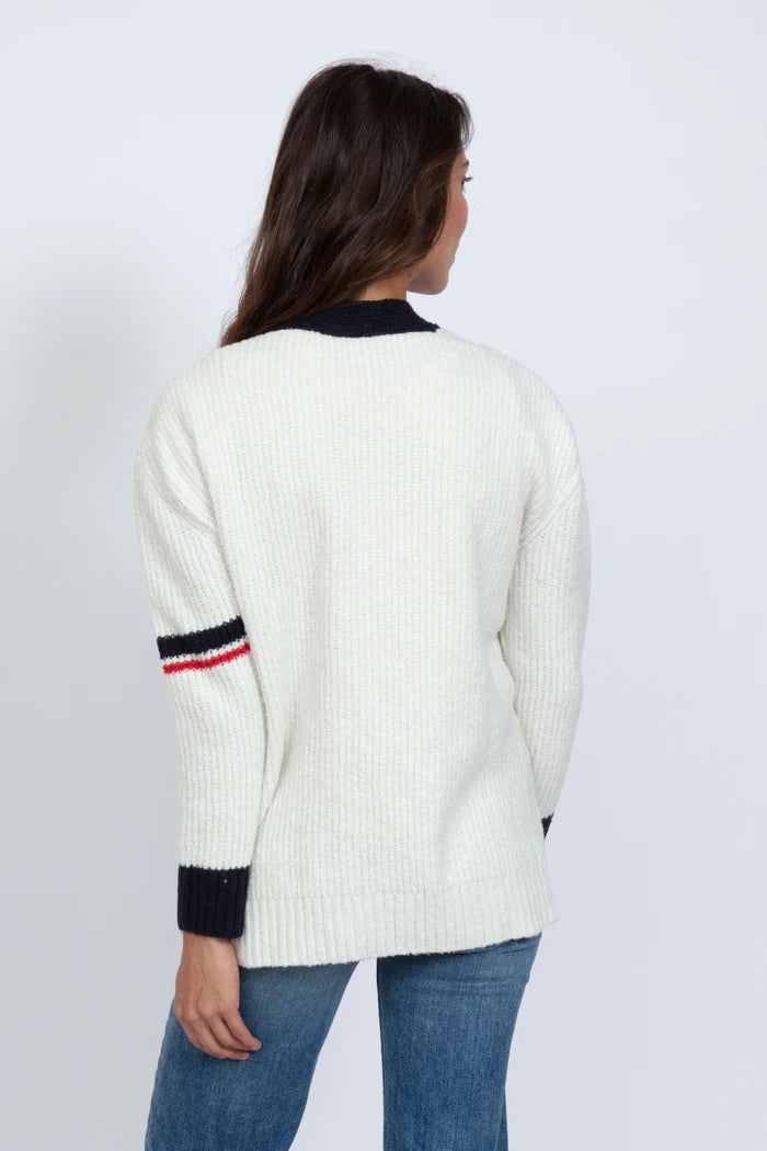 ASKK NY – Varsity Cardigan in Ivory