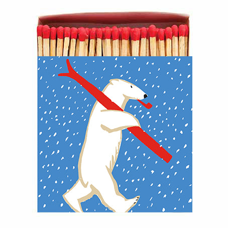 Archivist - Christmas Skiing Polar Bear Matchbox