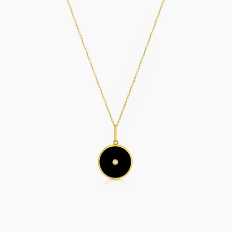 Thatch - Balia Stone + Black Enamel Necklace