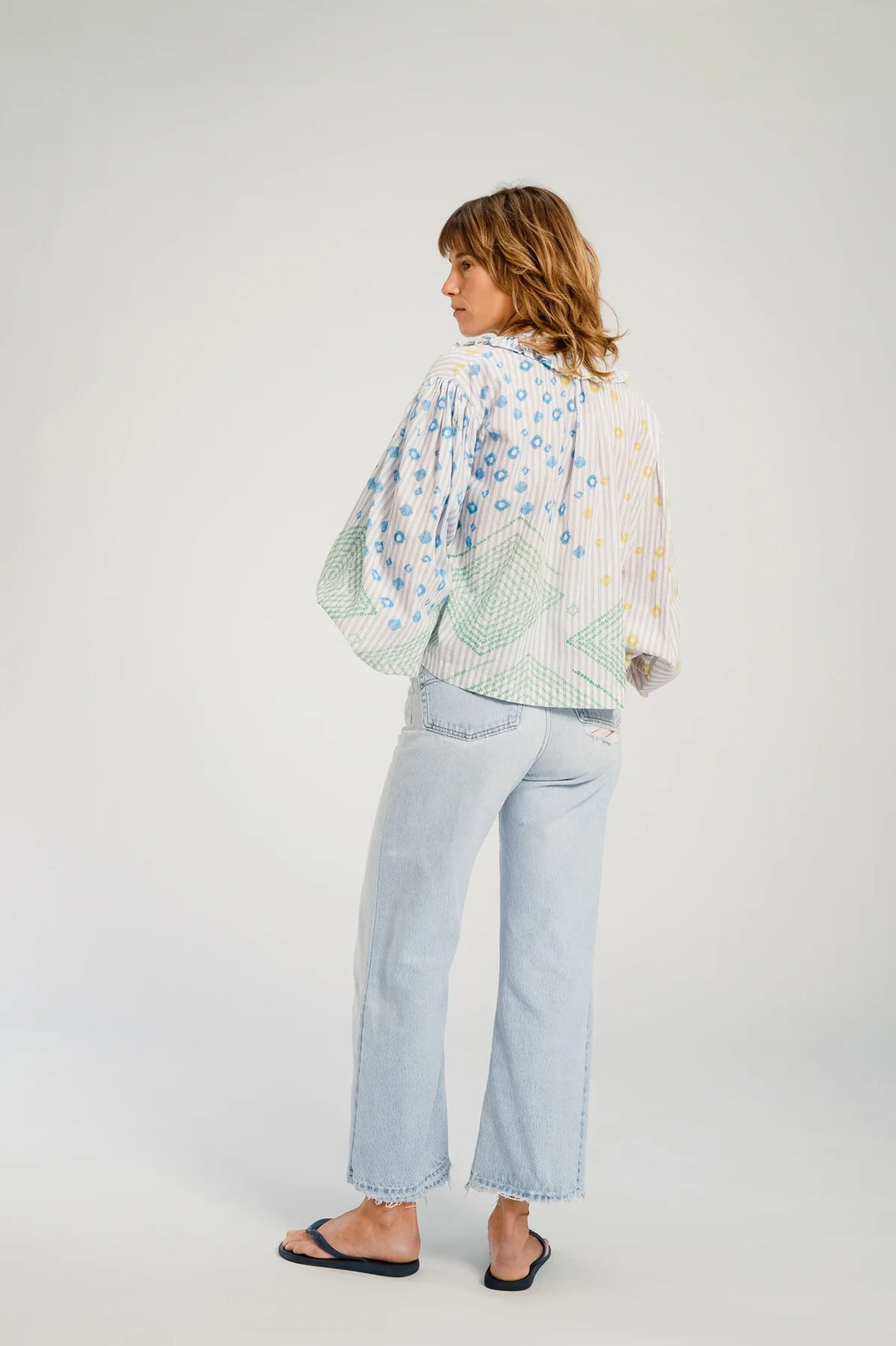 V De Vinster – Baya Blouse in Lemon Flori