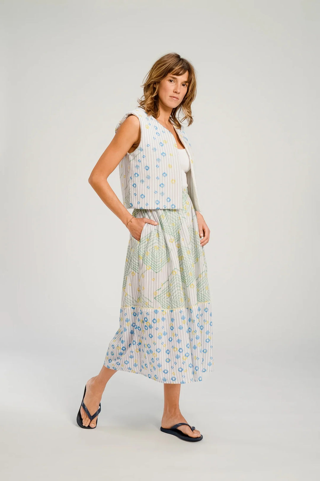 V De Vinster – Baya Skirt in Lemon Flori