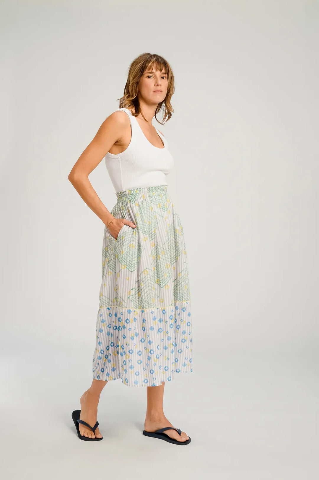 V De Vinster – Baya Skirt in Lemon Flori