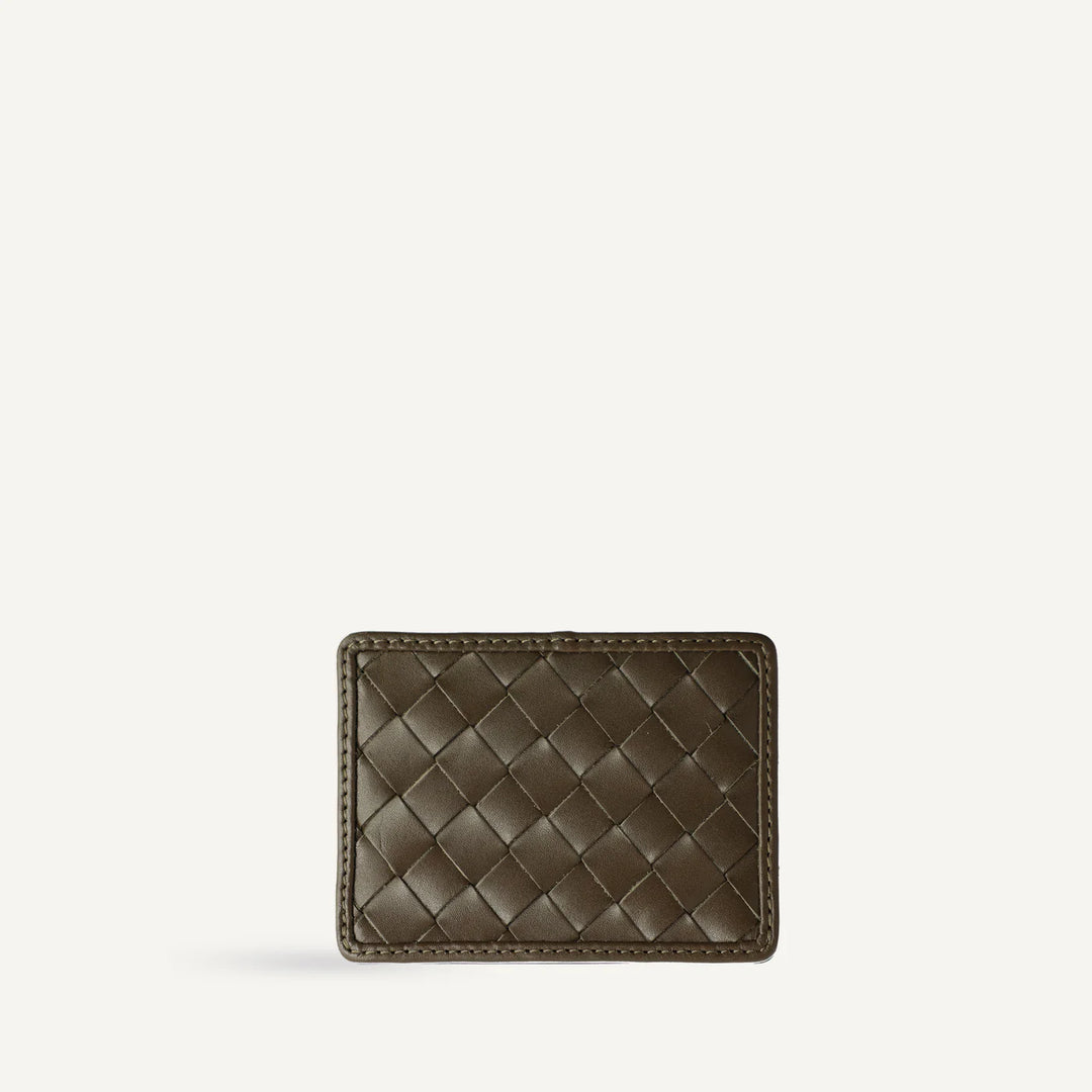 Bembien - Nico Card Case in Carre Weave Olive