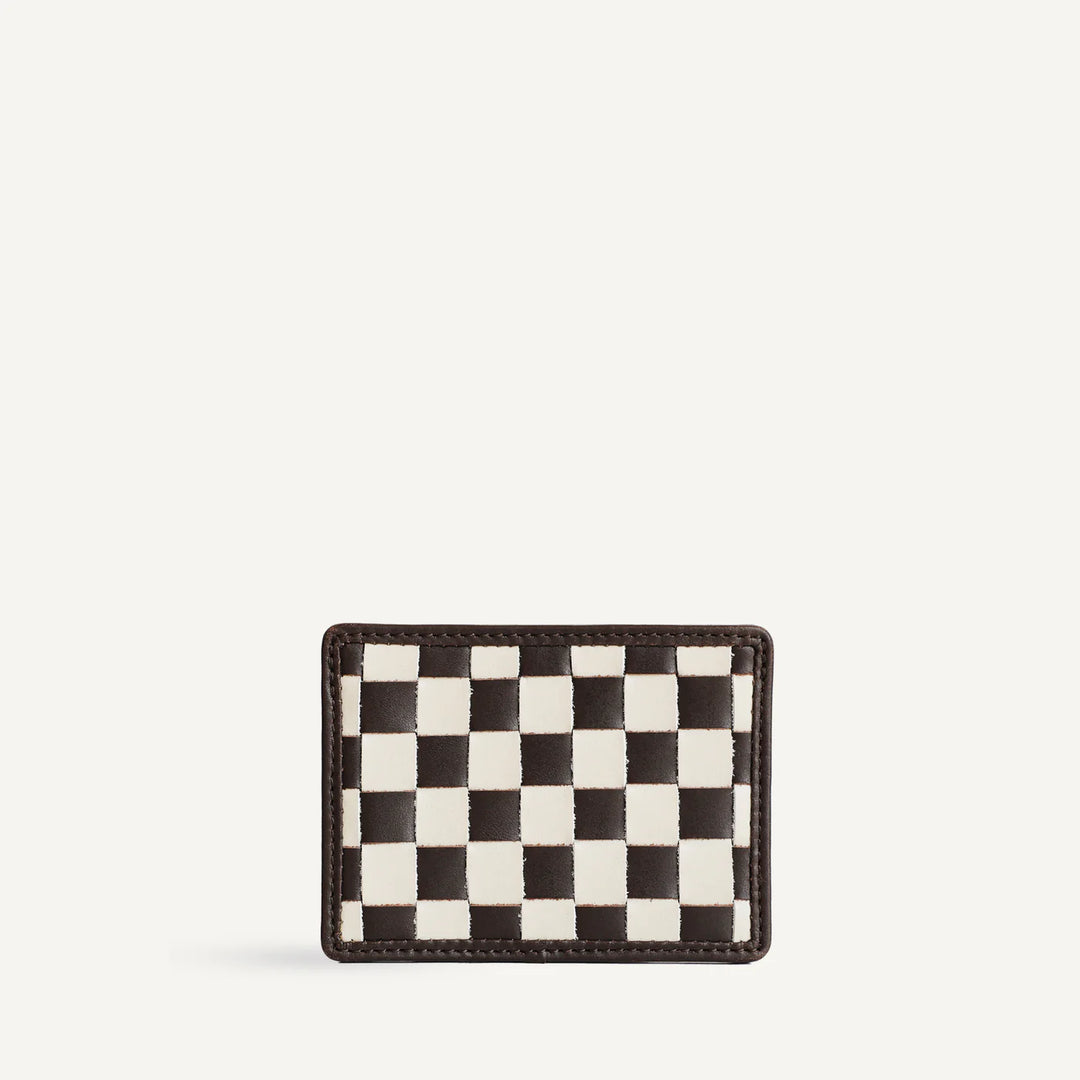 Bembien - Nico Card Case in Brown x Cream Check