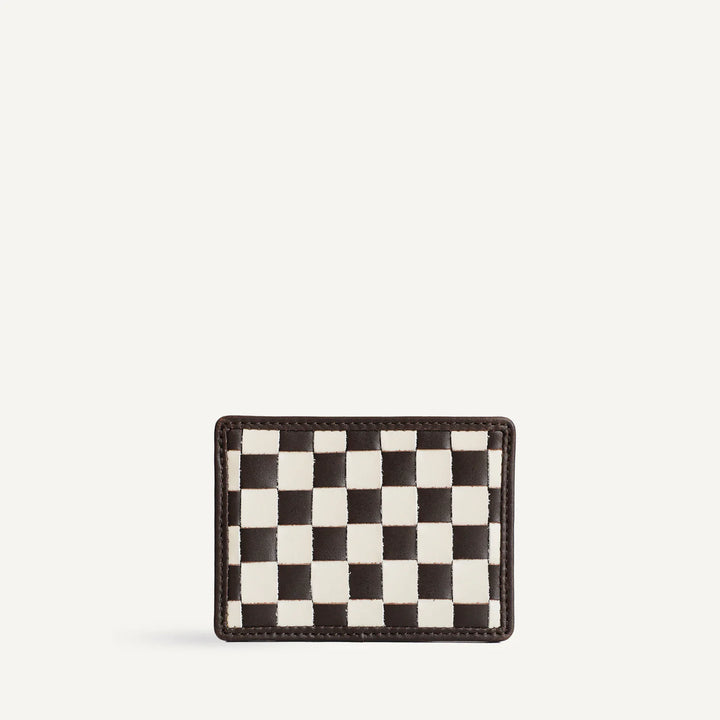 Bembien - Nico Card Case in Brown x Cream Check