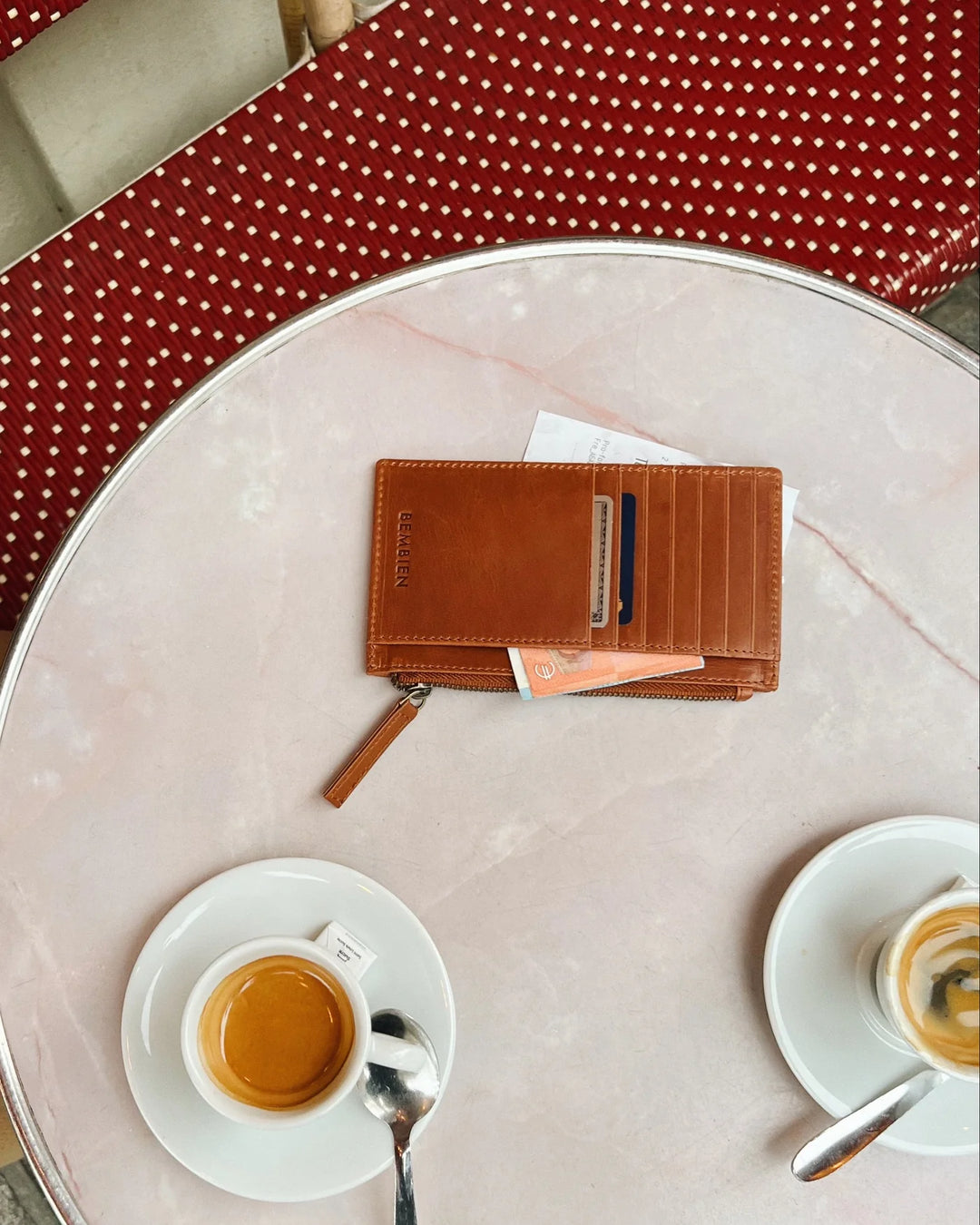 Bembien – Odin Card Case in Copper x Sienna Check