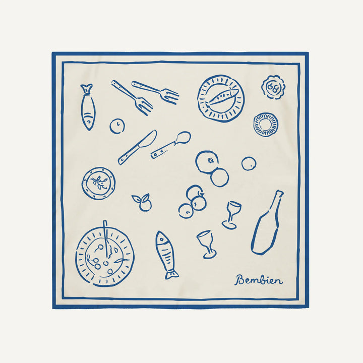 Bembien - Tableau Scarf in Blue