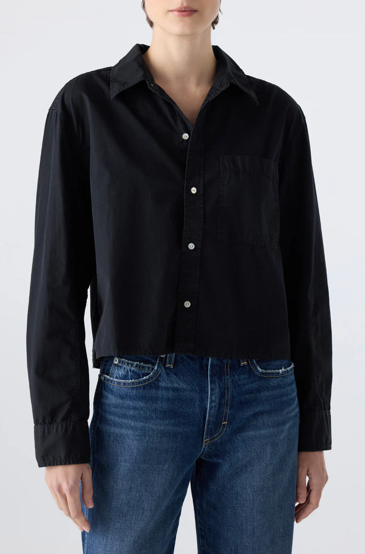 AMO Denim – Ruth Crop Shirt in Black