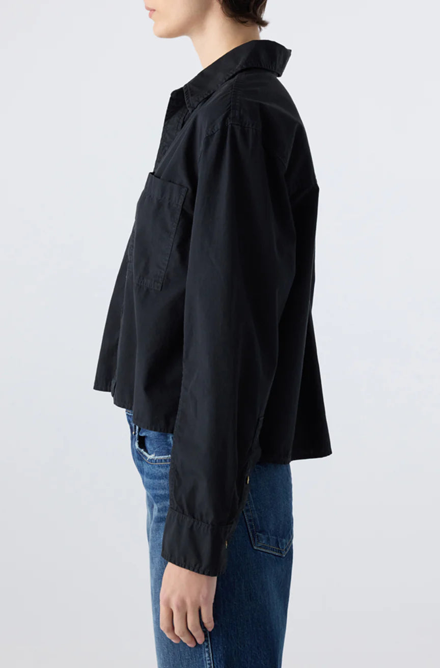 AMO Denim – Ruth Crop Shirt in Black