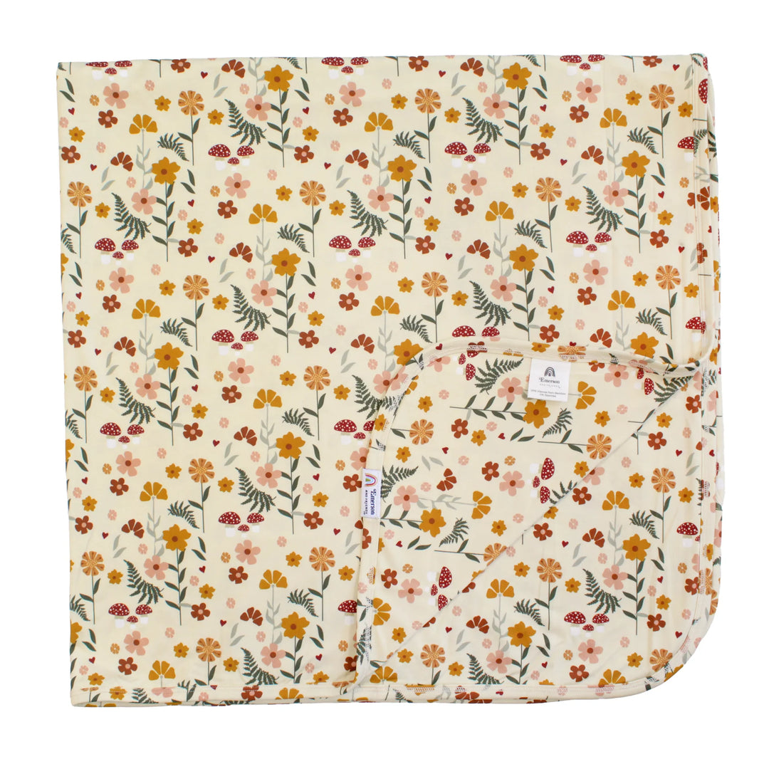 Emerson and Friends- Toadstool Garden Luxury Bamboo Blanket