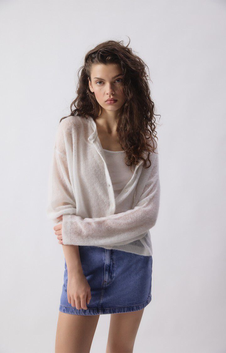 American Vintage – Bodyrow Button Front Cardigan in Polar Melange