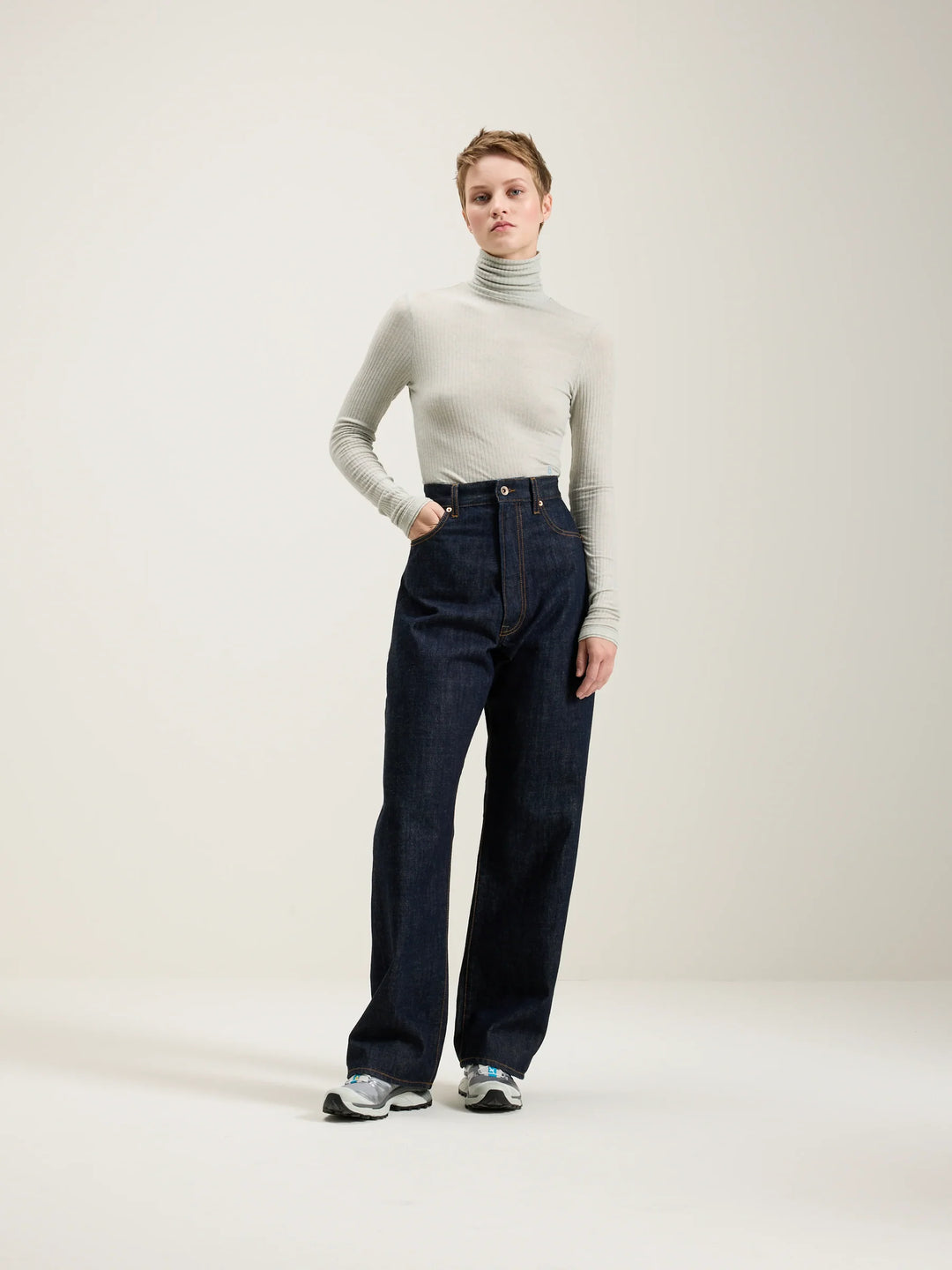 Bellerose – Vinay Fitted Turtleneck in Givre