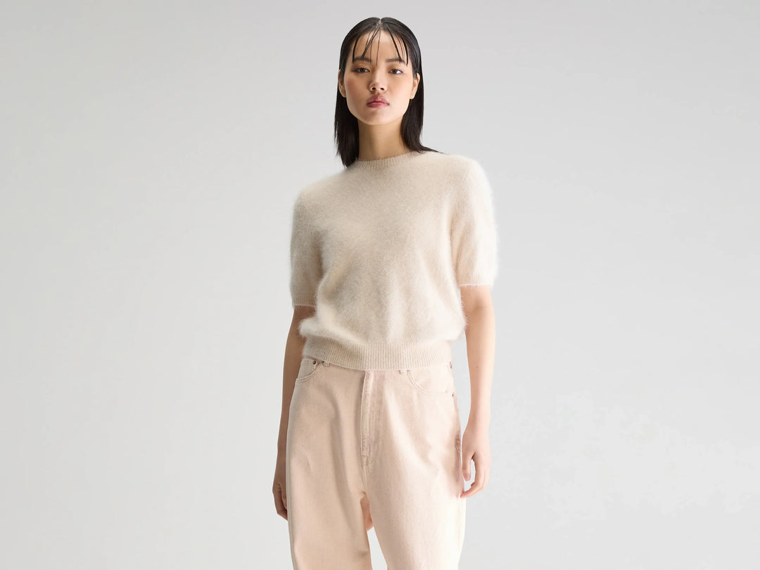 Bellerose - Datad Angora Sweater Top in Parchemin