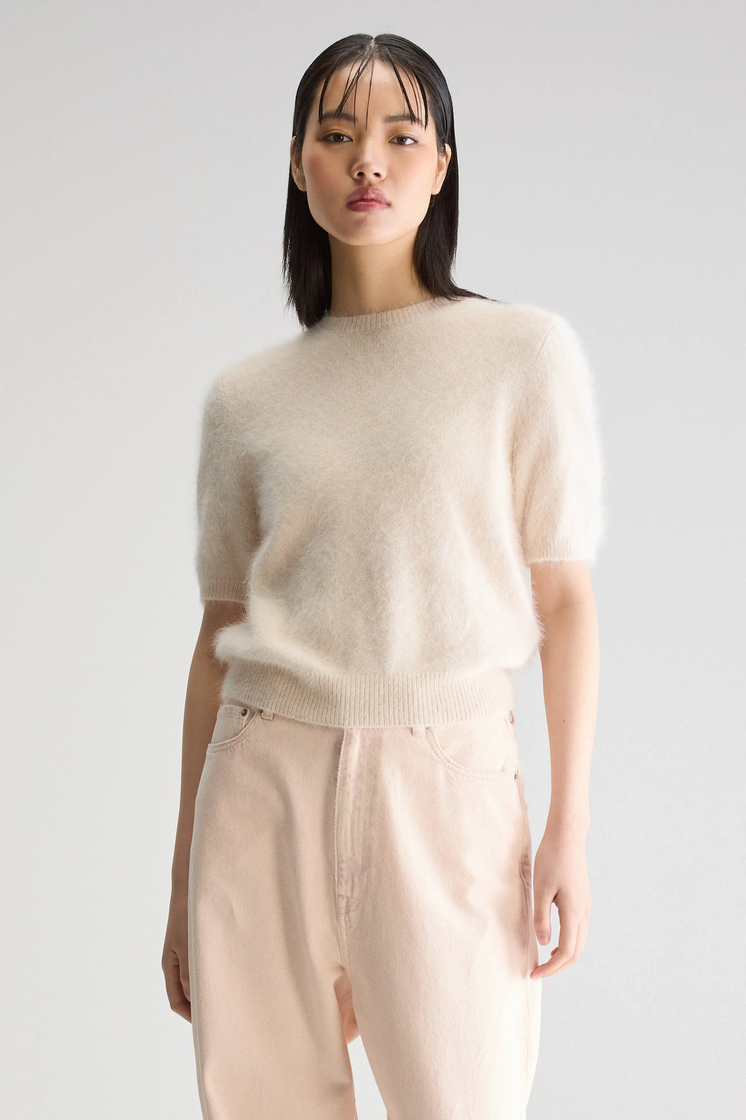 Bellerose - Datad Angora Sweater Top in Parchemin