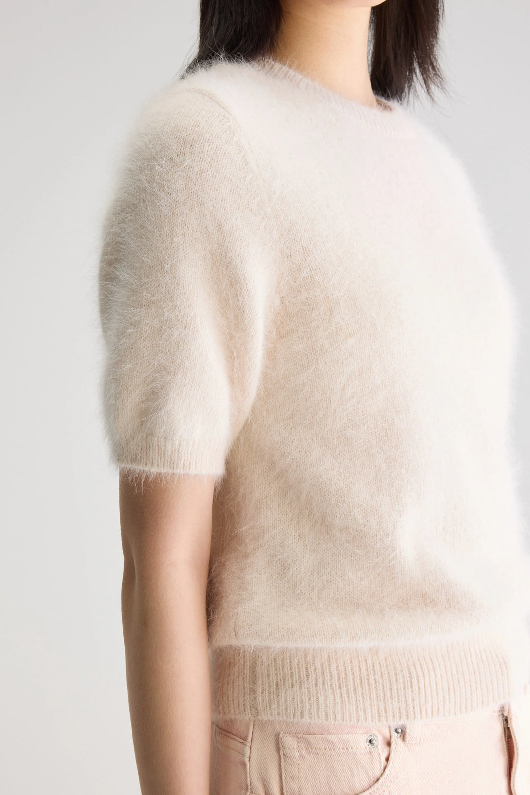 Bellerose - Datad Angora Sweater Top in Parchemin