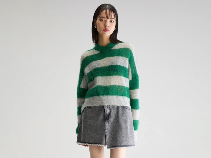 Bellerose - Arcy Sweater in Green Stripe