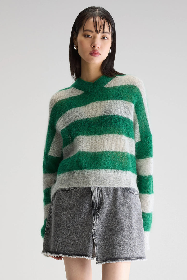 Bellerose - Arcy Sweater in Green Stripe