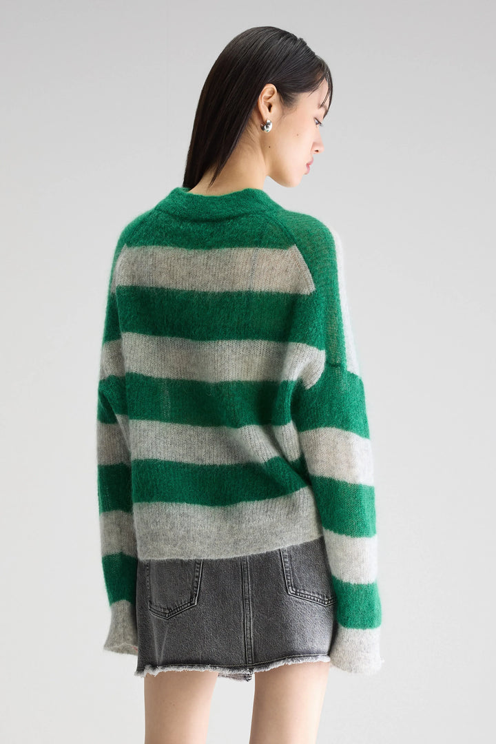 Bellerose - Arcy Sweater in Green Stripe