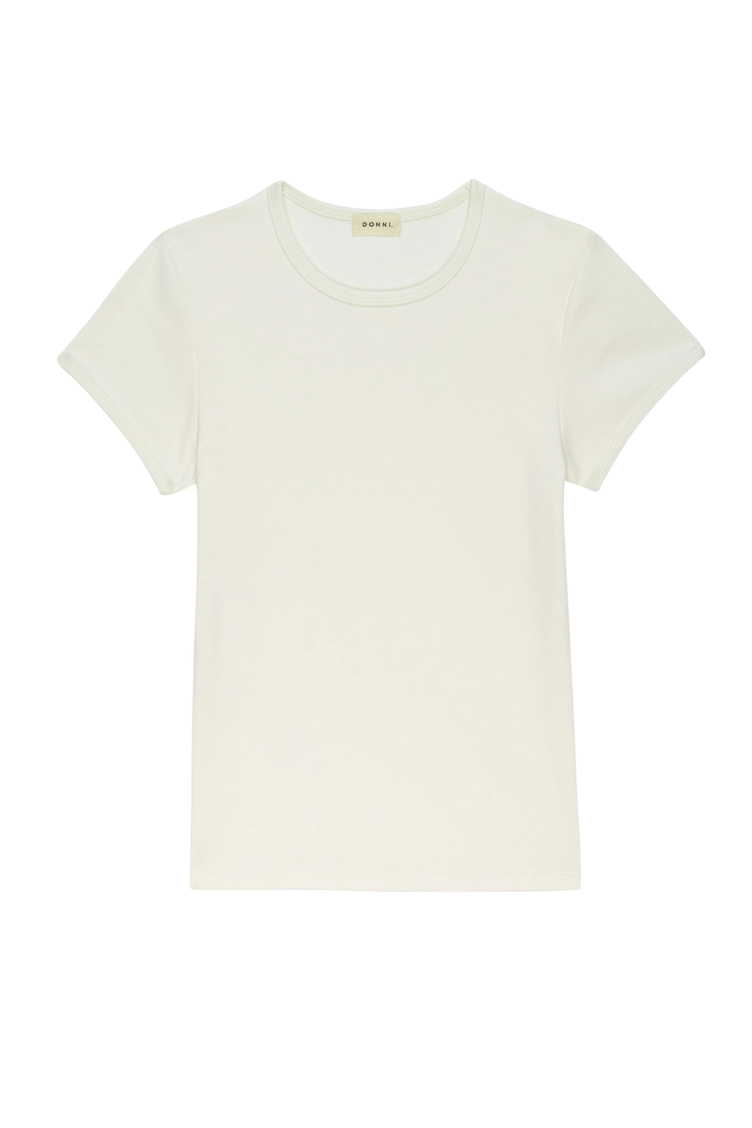 Donni – Baby Rib Tee in Creme